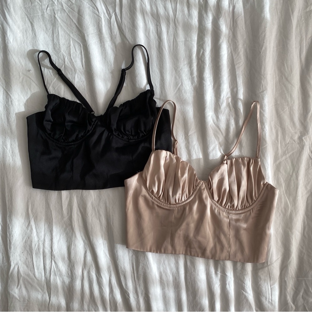 Satin Bustier Top Set of 2